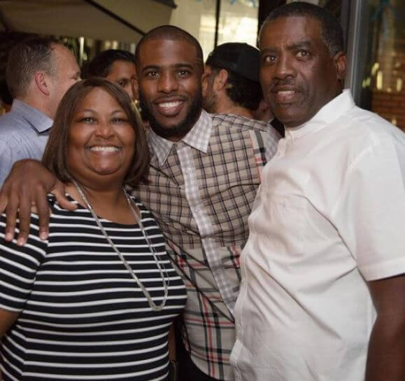 Charles Paul with his wife Robin Paul and son Chris Paul.